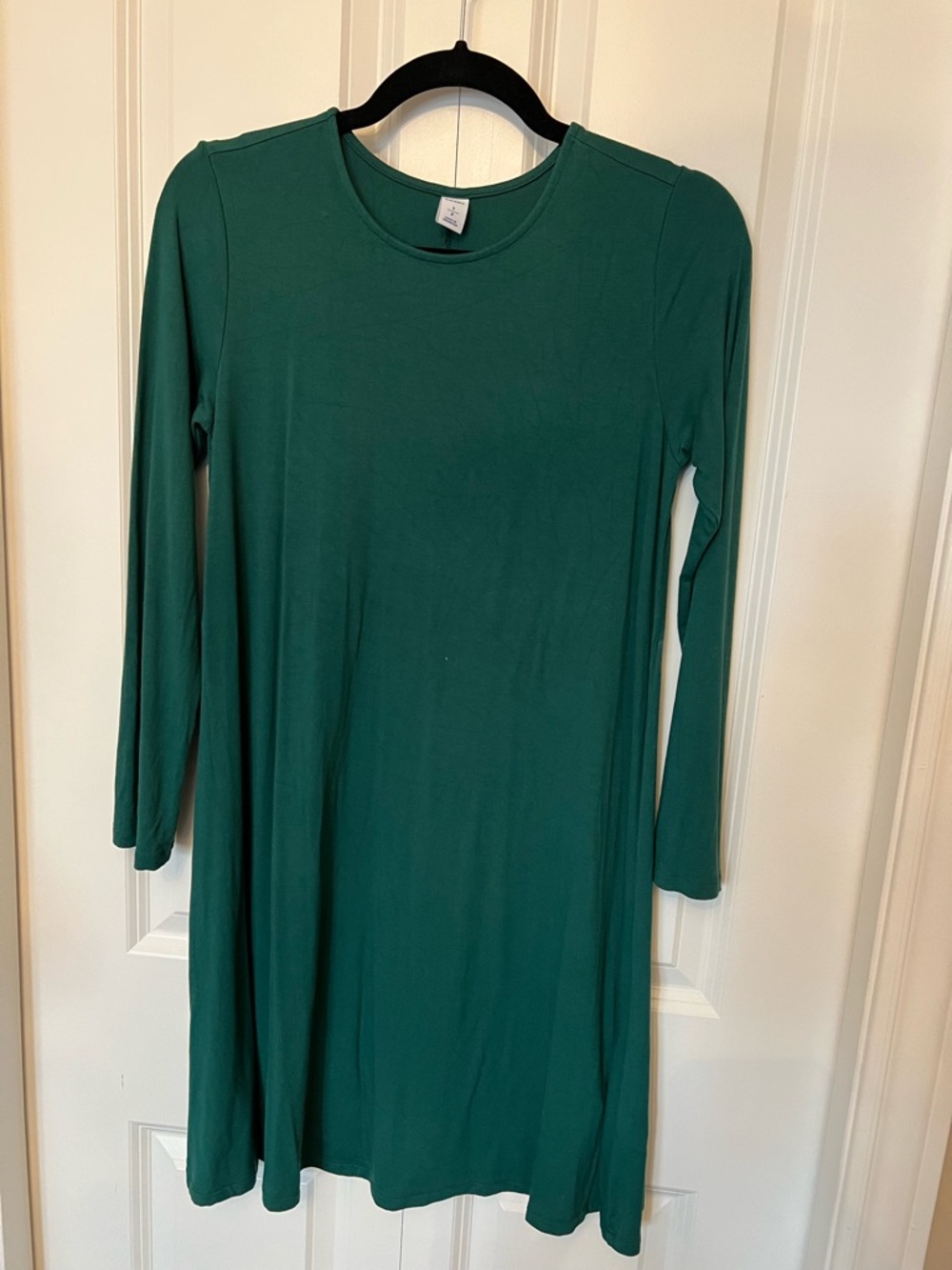 Old Navy Forest Green Long Sleeve A-Line Dress